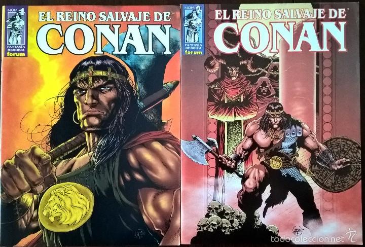 C&oacute;mics: DOS COMICS EL REINO SALVAJE DE CONAN.NUMEROS 1 Y 2 - Foto 1