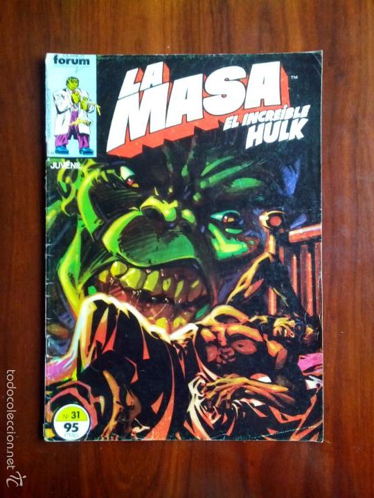 C&oacute;mics: COMICS FORUM, LA MASA  EL INCREIBLE HULK, N&deg; 31, ( JUVENIL ) - Foto 1