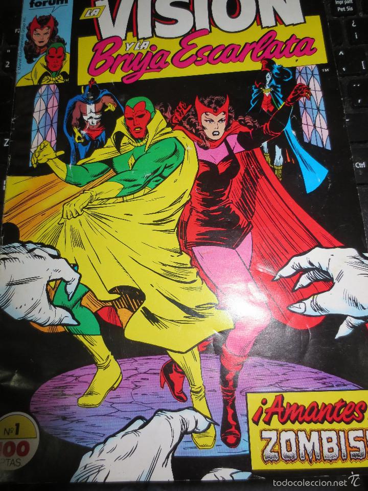 C&oacute;mics: VISI&Oacute;N Y LA BRUJA ESCARLATA N&ordm; 1 A&Ntilde;O 1988 - Foto 1