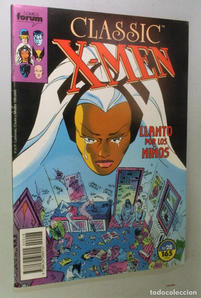 C&oacute;mics: FORUM. Comic de Classic X MEN de Marvel n&ordm;28. En castellano 1990 - Foto 1
