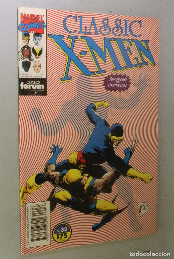 C&oacute;mics: FORUM. Comic de Classic X MEN de Marvel n&ordm;33. En castellano 1991 - Foto 1