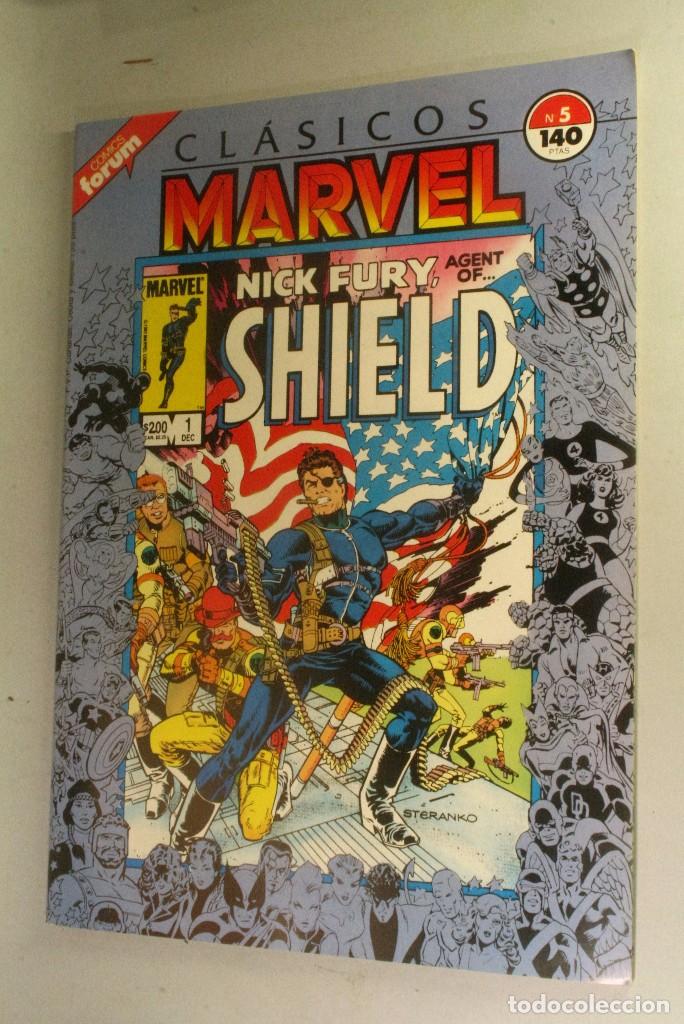 C&oacute;mics: FORUM. Comic de cl&aacute;sicos Marvel. Nick Fury. n&ordm;5. En castellano 1988. - Foto 1