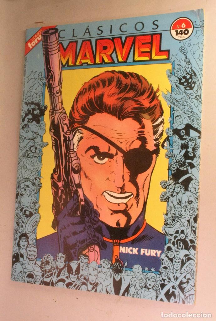 C&oacute;mics: FORUM. Comic de cl&aacute;sicos Marvel. Nick Fury. n&ordm;6. En castellano 1988. - Foto 1