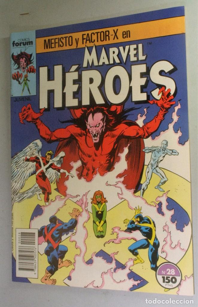 C&oacute;mics: FORUM. Comic de Marvel H&eacute;roes. Mefisto y Factor-X. N&ordm;28 1989. En castellano - Foto 1