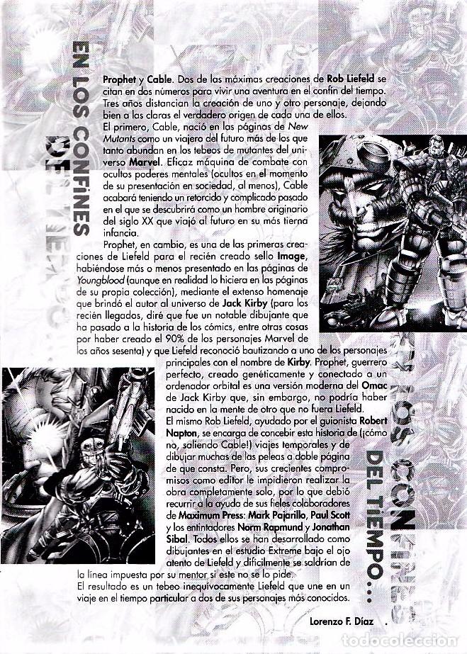 C&oacute;mics: PROPHET / CABLE de Liefeld y otros. Colecci&oacute;n completa (2 n&ordm;s) Forum, 1998. - Foto 2