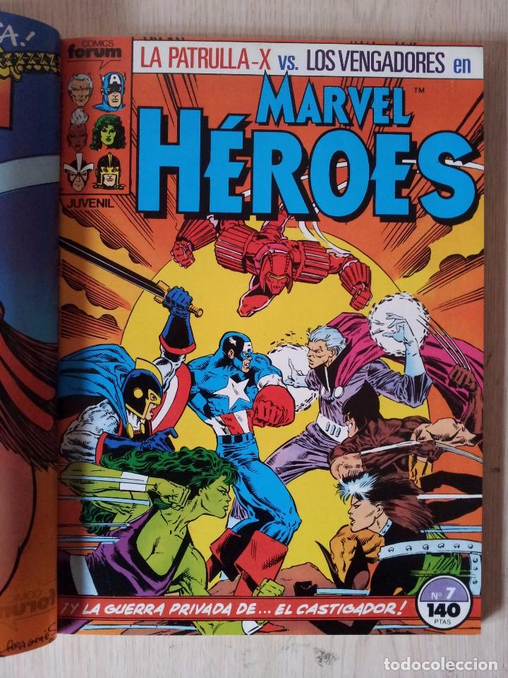 C&oacute;mics: MARVEL HEROES - RETAPADO - 5 NUMEROS - 6,7,8,9 Y 10 - MARVEL COMICS FORUM 1985 - Foto 4