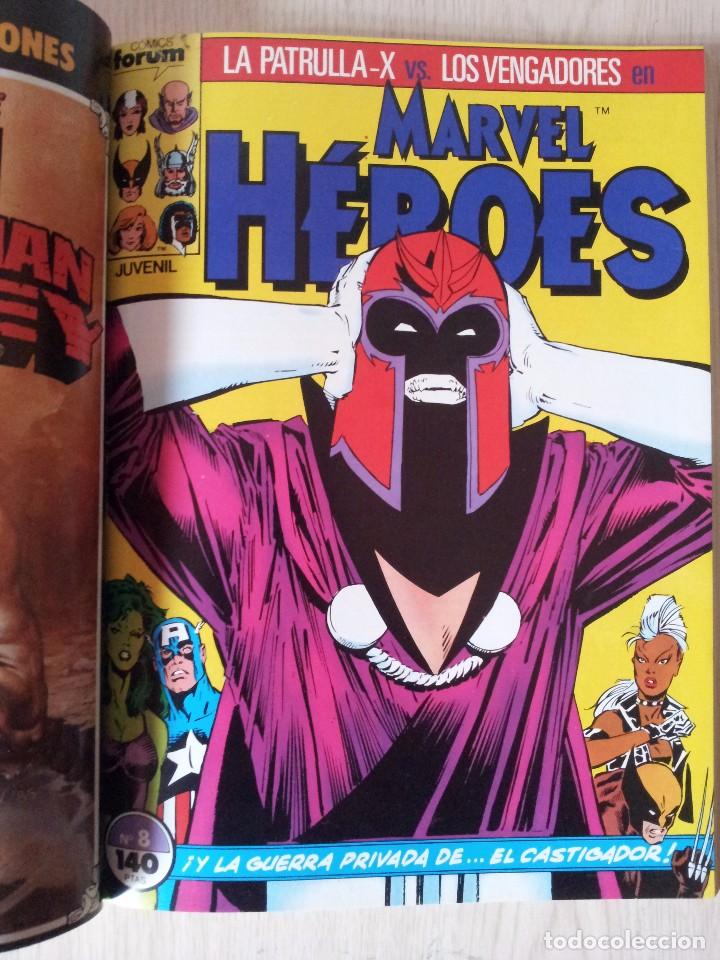 C&oacute;mics: MARVEL HEROES - RETAPADO - 5 NUMEROS - 6,7,8,9 Y 10 - MARVEL COMICS FORUM 1985 - Foto 6