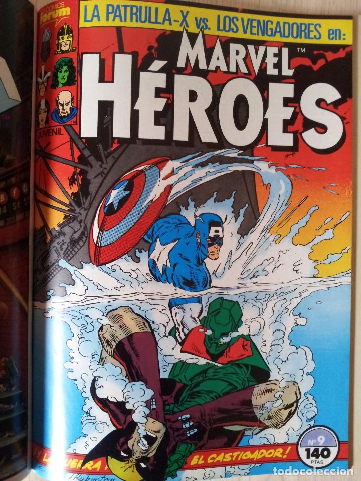 C&oacute;mics: MARVEL HEROES - RETAPADO - 5 NUMEROS - 6,7,8,9 Y 10 - MARVEL COMICS FORUM 1985 - Foto 8