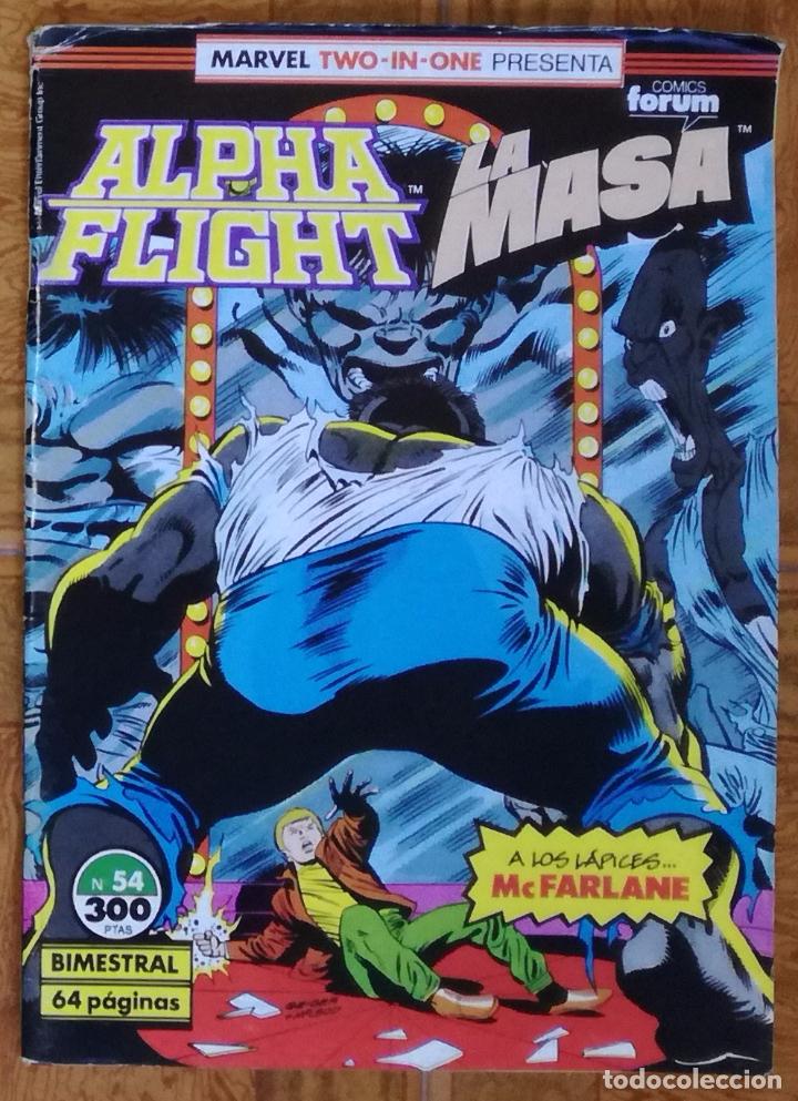 C&oacute;mics: Comic Alpha Flight, n&ordm; 54; Con La Masa - Marvel Two-in One presenta; Forum - Foto 1