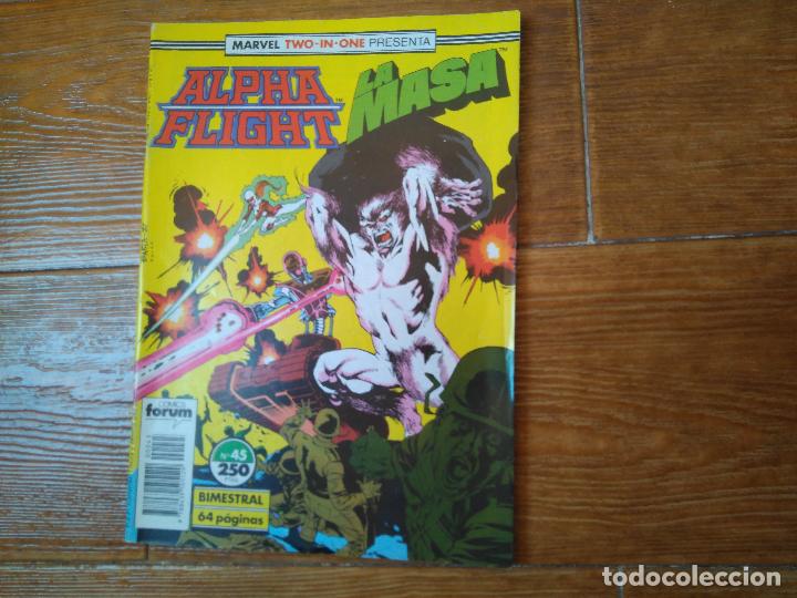 C&oacute;mics: MARVEL TWO-IN-ONE, ALPHA FLIGHT Y LA MASA  N&ordm;  45 EDICIONES  FORUM 1987 - Foto 1
