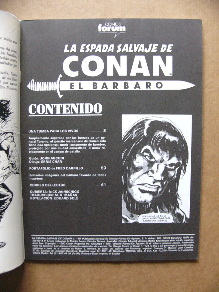 C&oacute;mics: Comic La espada salvaje de Conan el barbaro n&ordm; 110 Serie Oro Comics Forum - Foto 2