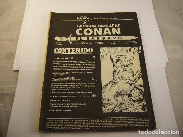 C&oacute;mics: la espada salvaje de conan 71 Sin protada 1987 - Foto 1