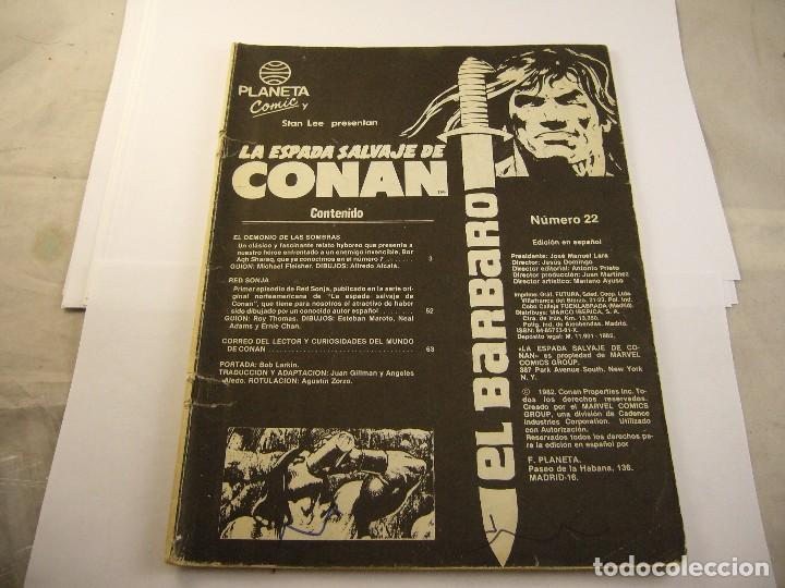 C&oacute;mics: LA ESPADA SALVAJE DE CONAN 22 SIN PROTADA 1982 - Foto 1