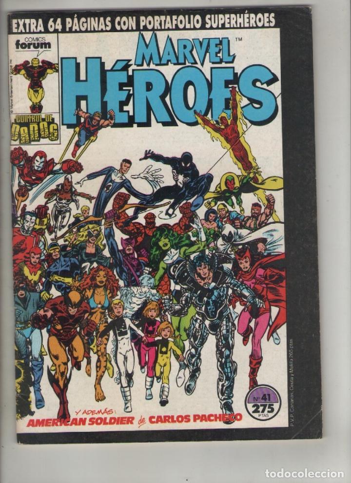 C&oacute;mics: Marvel heroes-a&ntilde;o 1990-forum-color-formato grapa-extra 64pg.n&ordm; 41-el gran bombazo