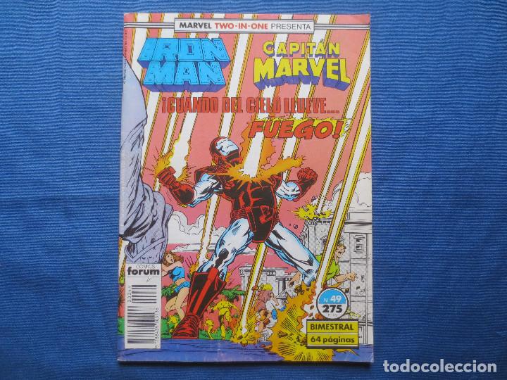C&oacute;mics: MARVEL / MARVEL TWO-IN-ONE PRESENTA - IRON MAN & CAPIT&Aacute;N MARVEL N.&ordm; 49 - MAYO 1990 FORUM - Foto 1