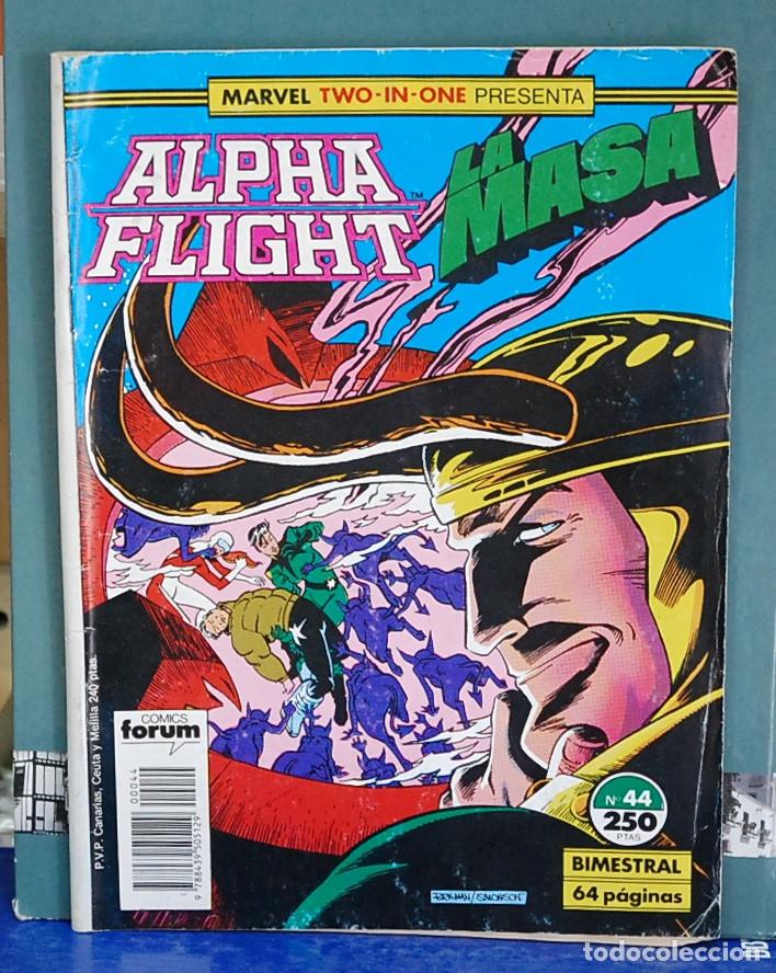 C&oacute;mics: Alpha flight / La Masa, num. 44. Forum a&ntilde;o 1989. Marvel two-in-one - Foto 1