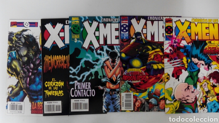 C&oacute;mics: Cr&oacute;nicas de los X-Men COMPLETA 5 n&uacute;meros EX grapa - Foto 1
