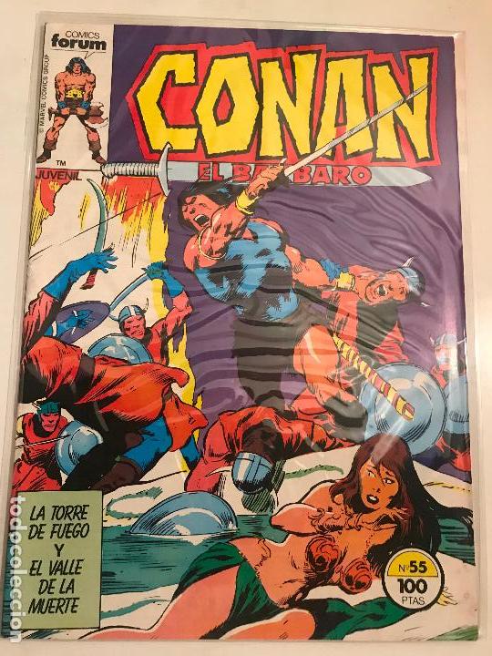 C&oacute;mics: CONAN EL BARBARO N&ordm; 55. EDICIONES FORUM 1985. - Foto 1