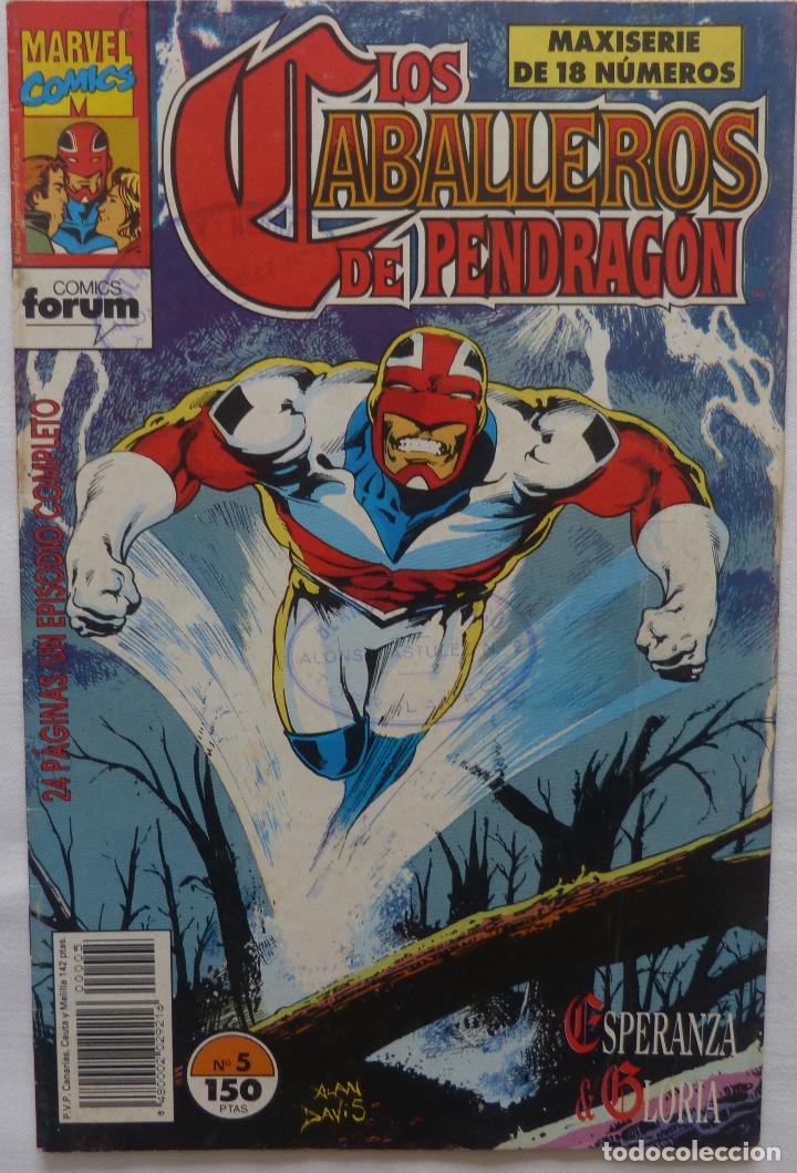 C&oacute;mics: Comic los Caballeros de Pendragon,Numero 5,Marvel Comics,1992 - Foto 1