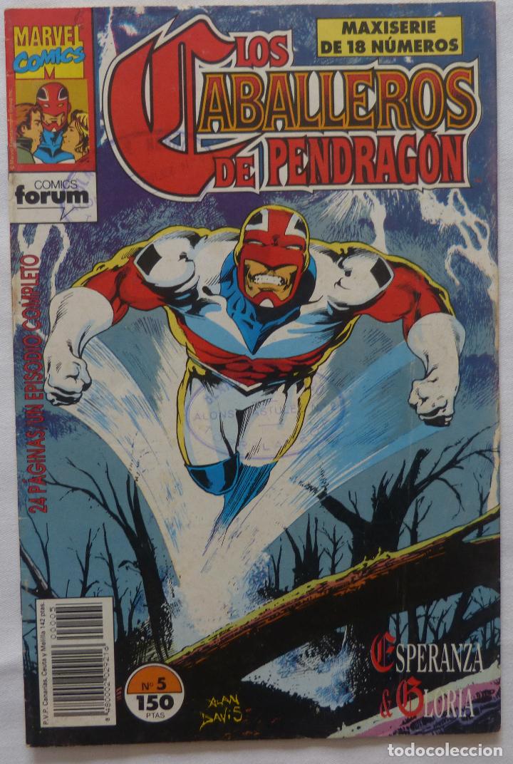 C&oacute;mics: Comic los Caballeros de Pendragon,Numero 5,Marvel Comics,1992 - Foto 4