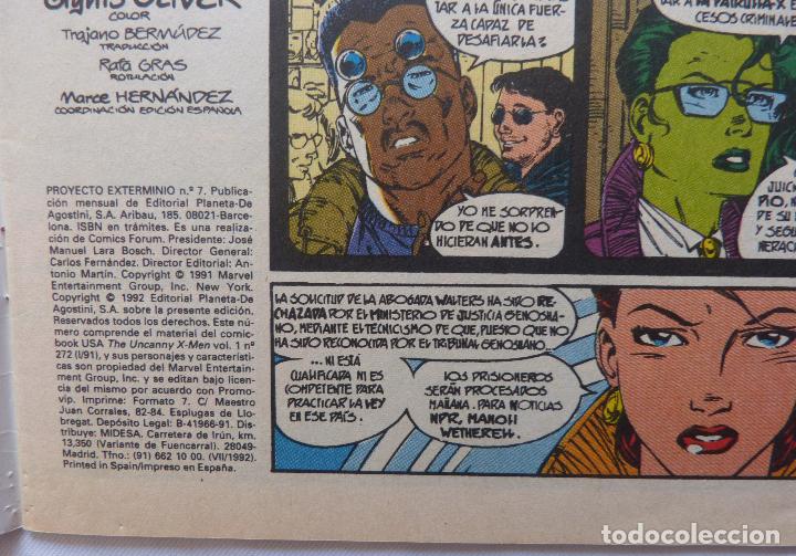 C&oacute;mics: Comic Proyecto Exterminio, forum, Stan Lee ,Numero 7, Patrulla X,1992 - Foto 2