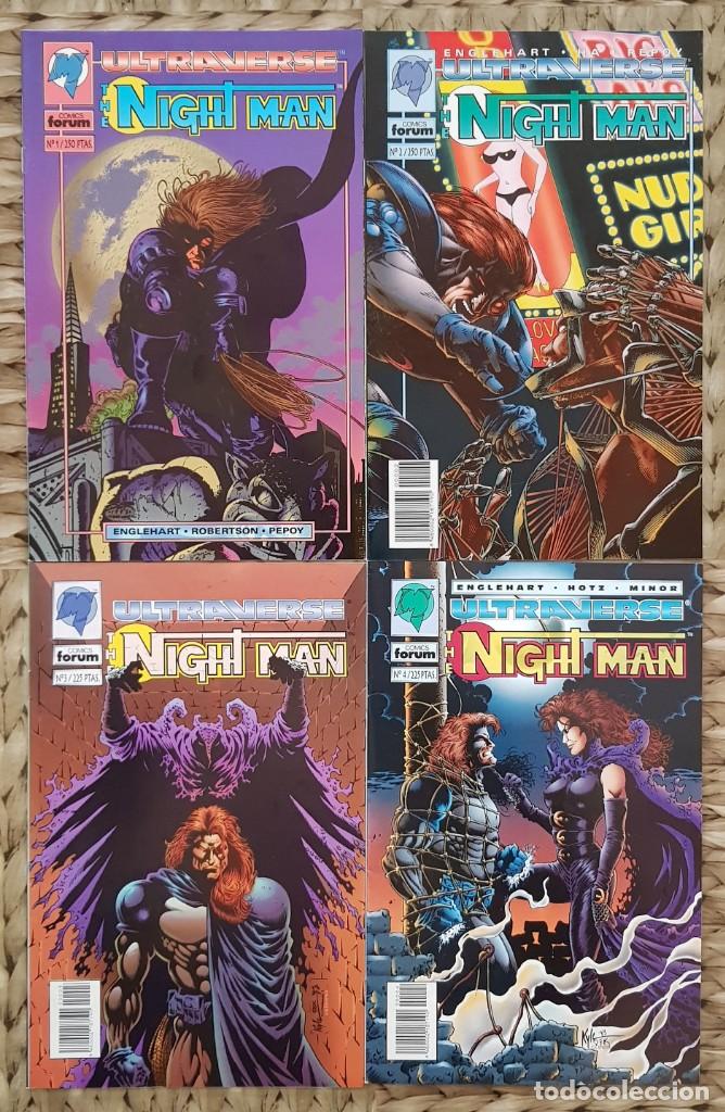 C&oacute;mics: THE NIGHT MAN - ULTRAVERSE. Serie Limitada de 4 comics. Comics Forum 1995 - Foto 1