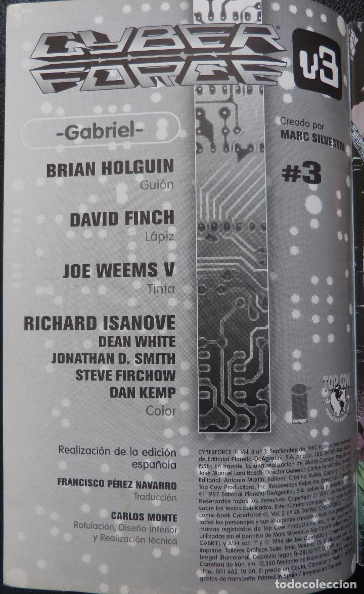 C&oacute;mics: Comic CYBERFORCE,Image,World Comics,Numero 3.Vol 3, A&ntilde;o 1997 - Foto 5