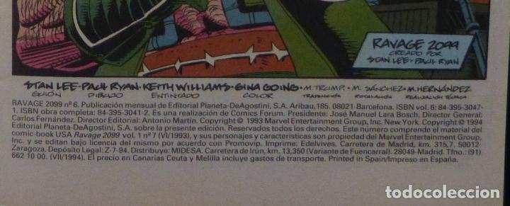 C&oacute;mics: Comics RAVAGE 2099,Numero 6 de 12,Stan Lee,1994, Forum Comics,Marvel - Foto 3