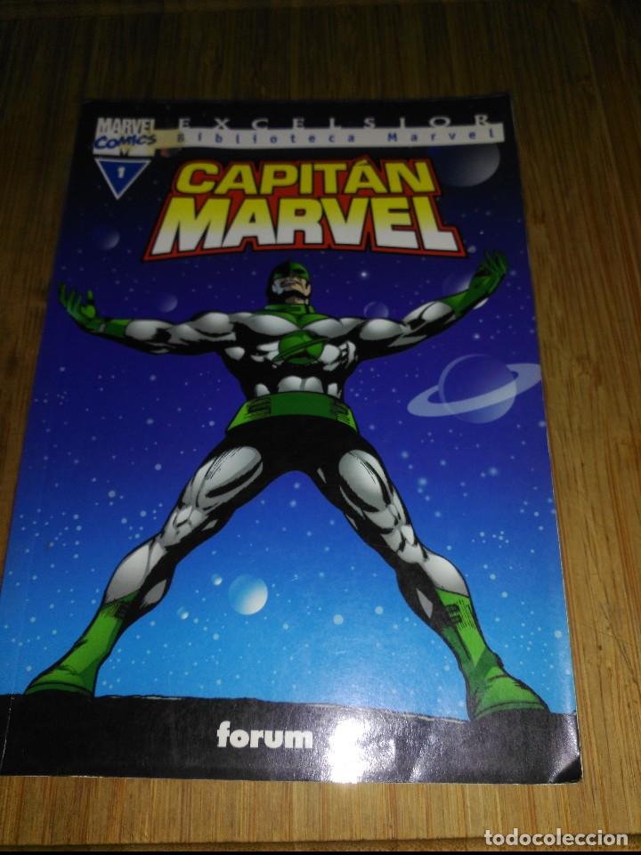 C&oacute;mics: Biblioteca Marvel CAPIT&Aacute;N MARVEL N&ordm; 1 FORUM - Foto 1