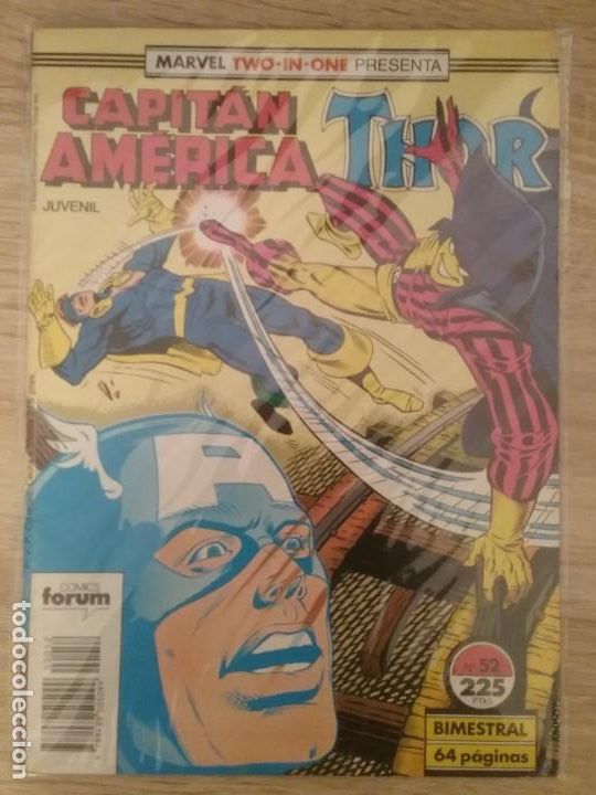 C&oacute;mics: CAPIT&Aacute;N AMERICA THOR 52 PRIMERA EDICI&Oacute;N TWO IN ONE# - Foto 1