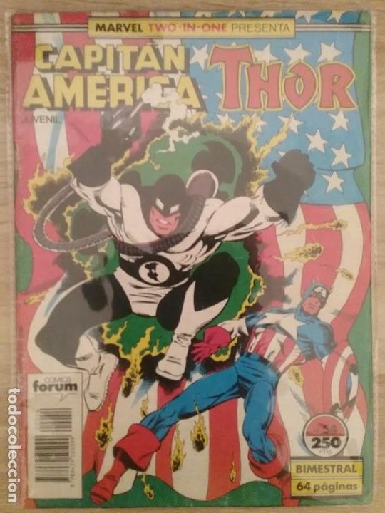 C&oacute;mics: CAPIT&Aacute;N AMERICA THOR 54 PRIMERA EDICI&Oacute;N TWO IN ONE# - Foto 1