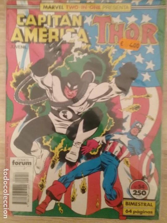 C&oacute;mics: CAPIT&Aacute;N AMERICA THOR 54 PRIMERA EDICI&Oacute;N TWO IN ONE# - Foto 1