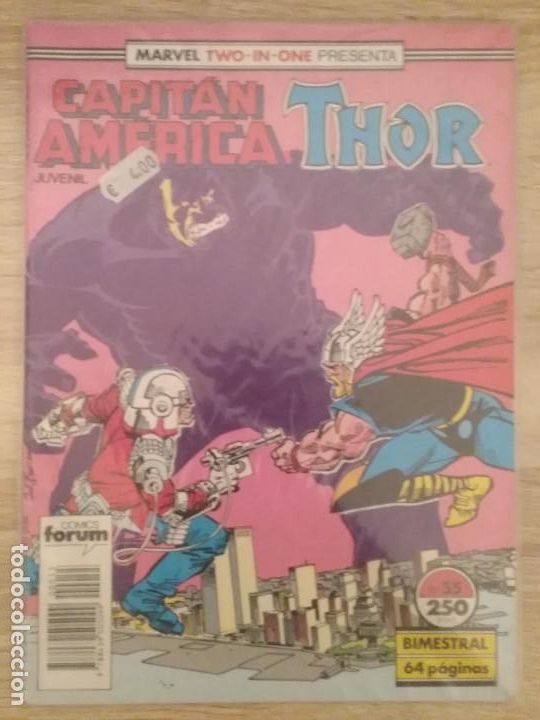 C&oacute;mics: CAPIT&Aacute;N AMERICA THOR 55 PRIMERA EDICI&Oacute;N TWO IN ONE# - Foto 1