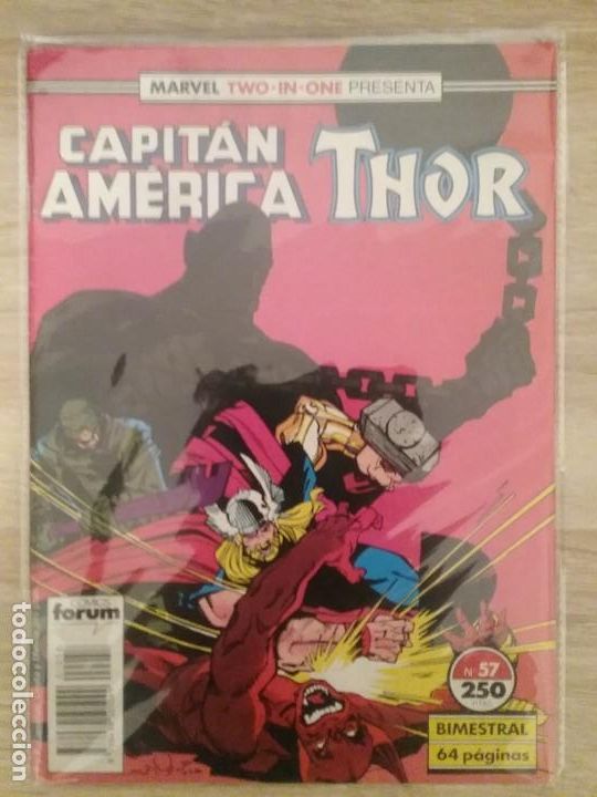 C&oacute;mics: CAPIT&Aacute;N AMERICA THOR 57 PRIMERA EDICI&Oacute;N TWO IN ONE# - Foto 1