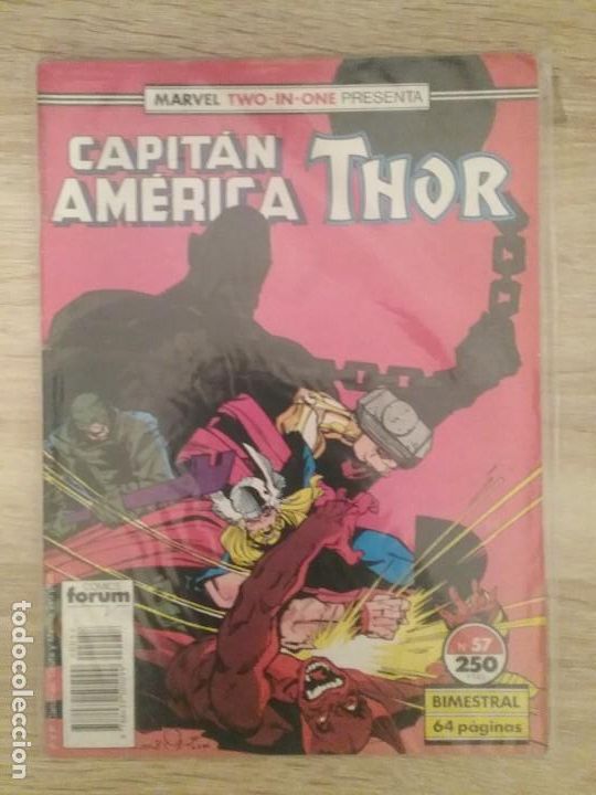 C&oacute;mics: CAPIT&Aacute;N AMERICA THOR 57 PRIMERA EDICI&Oacute;N TWO IN ONE# - Foto 1