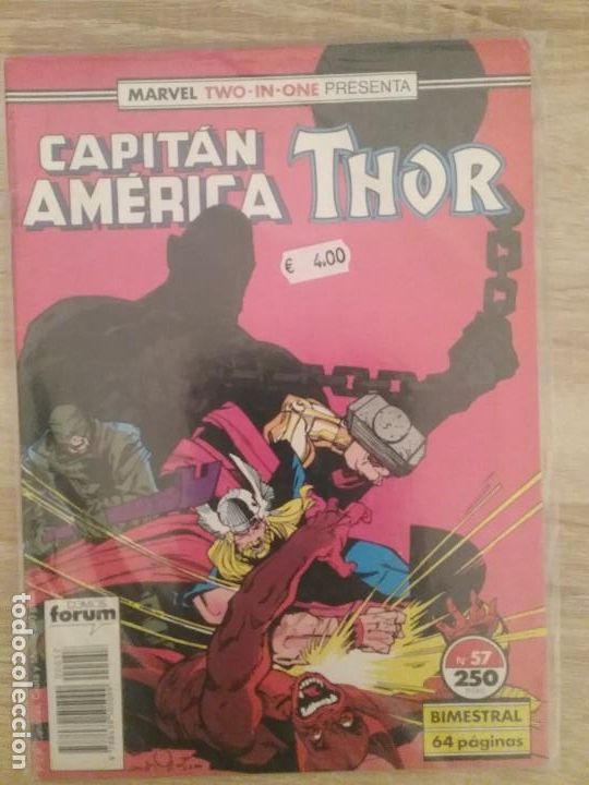 C&oacute;mics: CAPIT&Aacute;N AMERICA THOR 57 PRIMERA EDICI&Oacute;N TWO IN ONE# - Foto 1