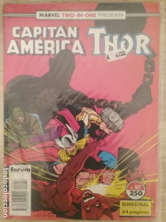 C&oacute;mics: CAPIT&Aacute;N AMERICA THOR 57 PRIMERA EDICI&Oacute;N TWO IN ONE# - Foto 1