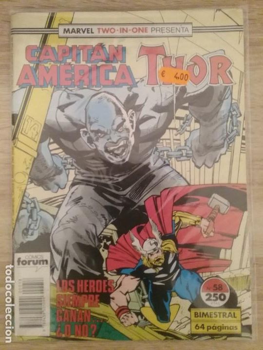 C&oacute;mics: CAPIT&Aacute;N AMERICA THOR 58 PRIMERA EDICI&Oacute;N TWO IN ONE# - Foto 1