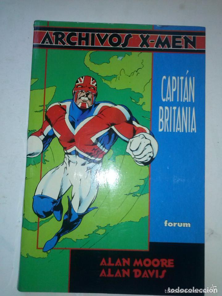 C&oacute;mics: CAPIT&Aacute;N BRITANIA-ARCHIVOS X-MEN- 1996-OBRA COMPLETA-ALAN MOORE-ALAN DAVIS-MAGISTRAL-ESCASO-LEAN-0880