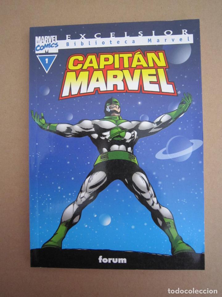 C&oacute;mics: BIBLIOTECA MARVEL EXCELSIOR - CAPIT&Aacute;N MARVEL (COMPLETA-10 TOMOS) - 2002 - Foto 2