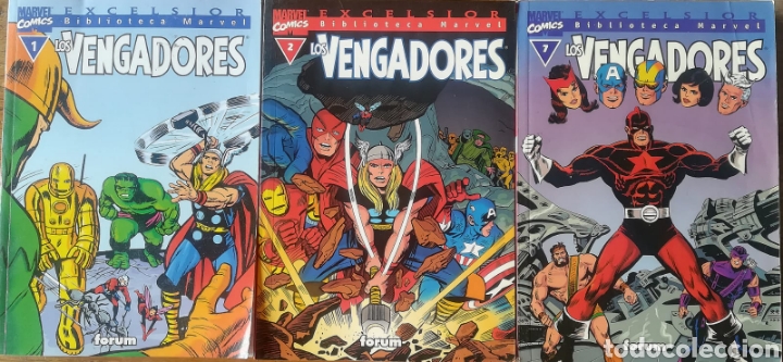 C&oacute;mics: BIBLIOTECA MARVEL LOS VENGADORES 1,2,7 - Foto 1