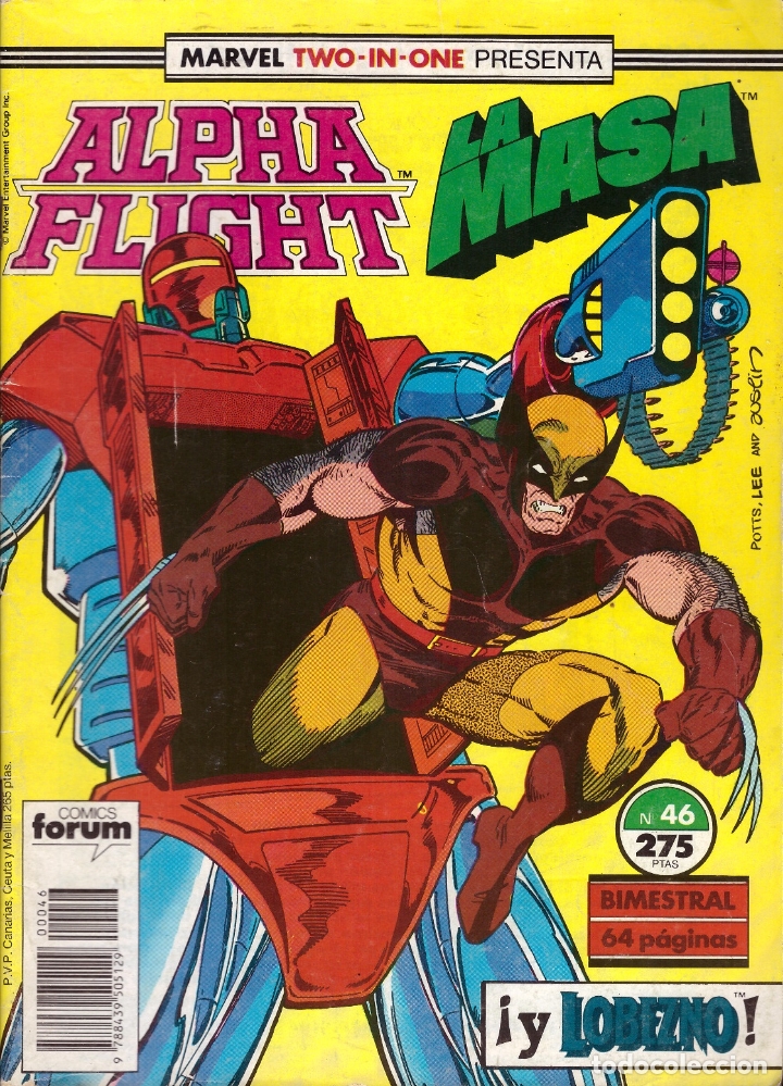 C&oacute;mics: Comic Alpha Flight, n&ordm; 46; Con La Masa - Marvel Two-in One presenta; Forum - Foto 1