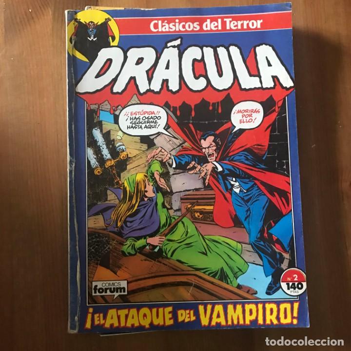 C&oacute;mics: CL&Aacute;SICOS DEL TERROR - DRACULA - FORUM - DEL N&ordm; 2 AL 5 ENCUADERNADOS - Foto 1