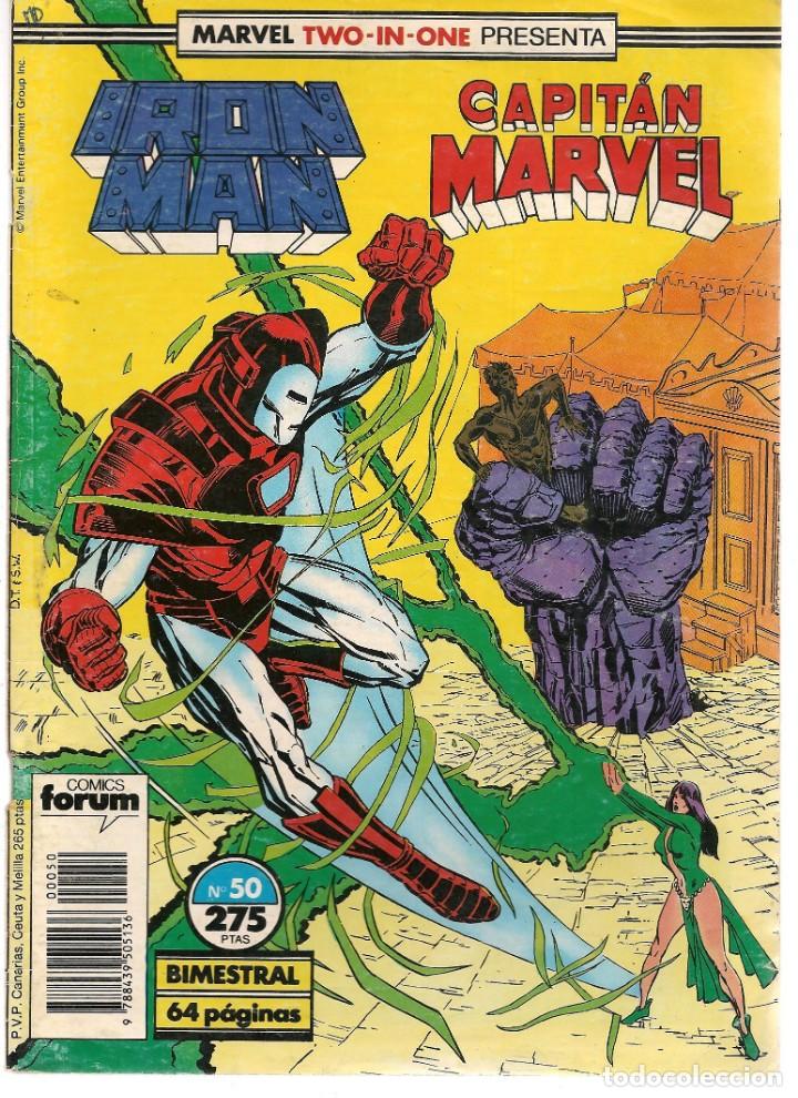 C&oacute;mics: TWO IN ONE. N&ordm; 50. IRON MAN - CAPIT&Aacute;N MARVEL. FORUM. (ST/B2.1) - Foto 1