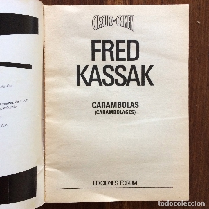 C&oacute;mics: C&Iacute;RCULO DEL CRIMEN 84 - CARAMBOLAS - FRED KASSAK - EDICIONES FORUM - 1984 - Foto 2