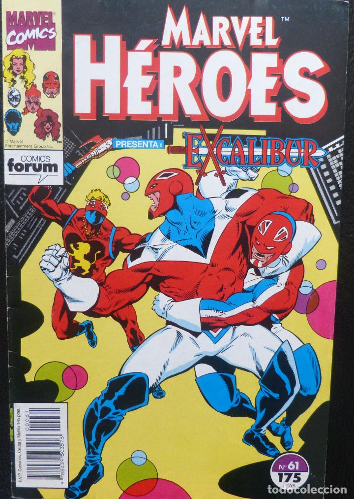 C&oacute;mics: Comic Marvel heroes,Numero 61,A&ntilde;o 1992,Presenta Excalibur - Foto 5