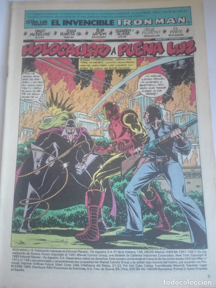 C&oacute;mics: IRON MAN 6 PRIMERA EDICI&Oacute;N 1985 # Q - Foto 1