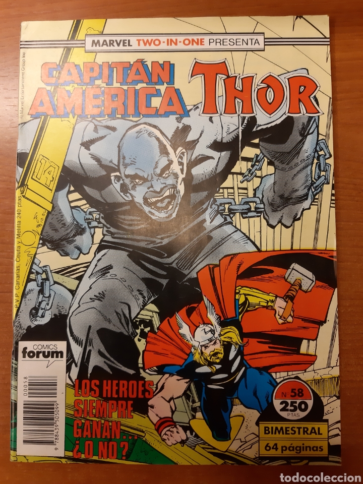 C&oacute;mics: Capit&aacute;n Am&eacute;rica Thor Marvel Two In One 58 - Foto 1