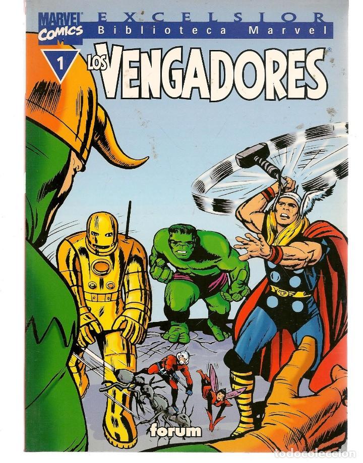 C&oacute;mics: EXCELSIOR. BIBLIOTECA MARVEL. LOS VENGADORES. N&ordm; 1. FORUM. (P/C2) - Foto 1