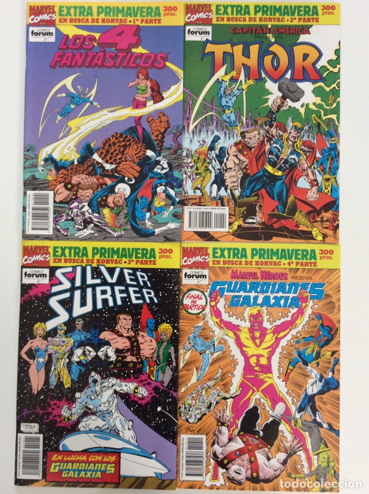 C&oacute;mics: LOTE 4 C&Oacute;MICS - EN BUSCA DE KORVAC - COLECCI&Oacute;N COMPLETA ESPECIALES FORUM